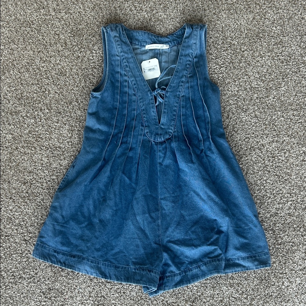 Altar'd State Denim Blue Romper